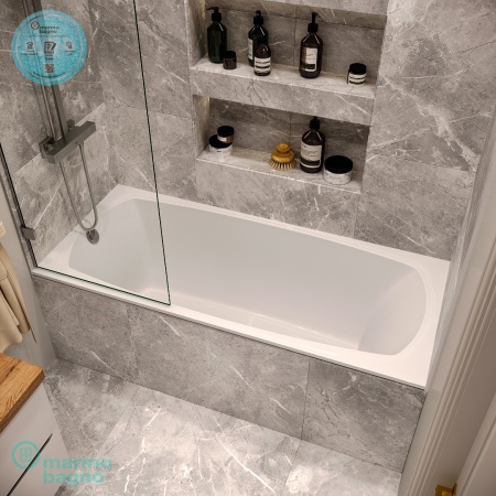 Ванна из литьевого мрамора Marmo Bagno Элза 180х75 Ванна из литьевого мрамора Marmo Bagno Элза 180х75