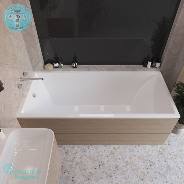 Ванна из литьевого мрамора Marmo Bagno Милано 170х75 Ванна из литьевого мрамора Marmo Bagno Милано 170х75