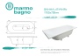Ванна из литьевого мрамора Marmo Bagno Лучия 170х70